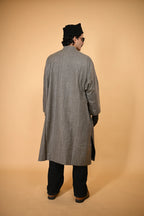 baraqah light green winter traditional pheran for men 