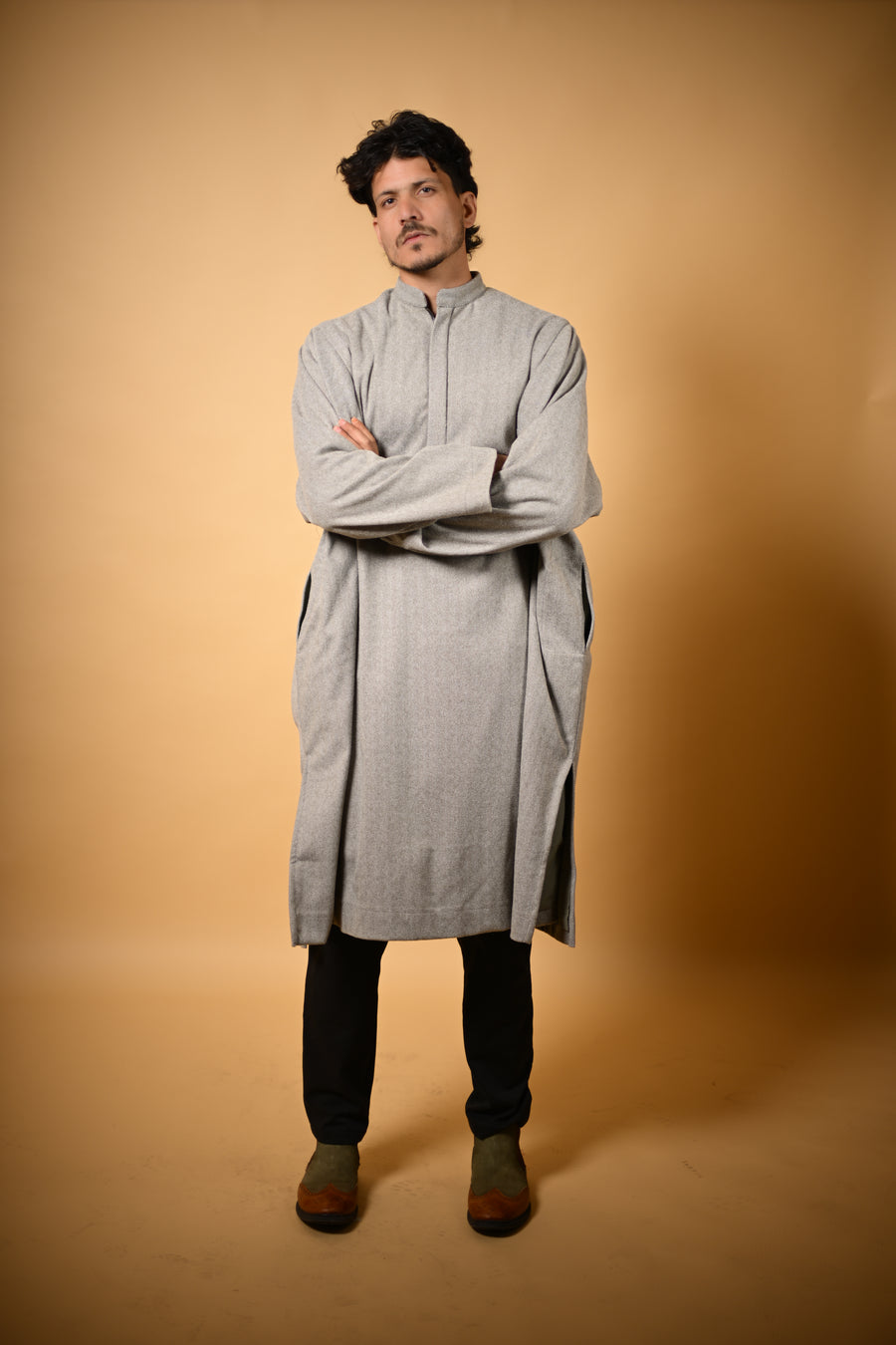 Light Olive Herringbone