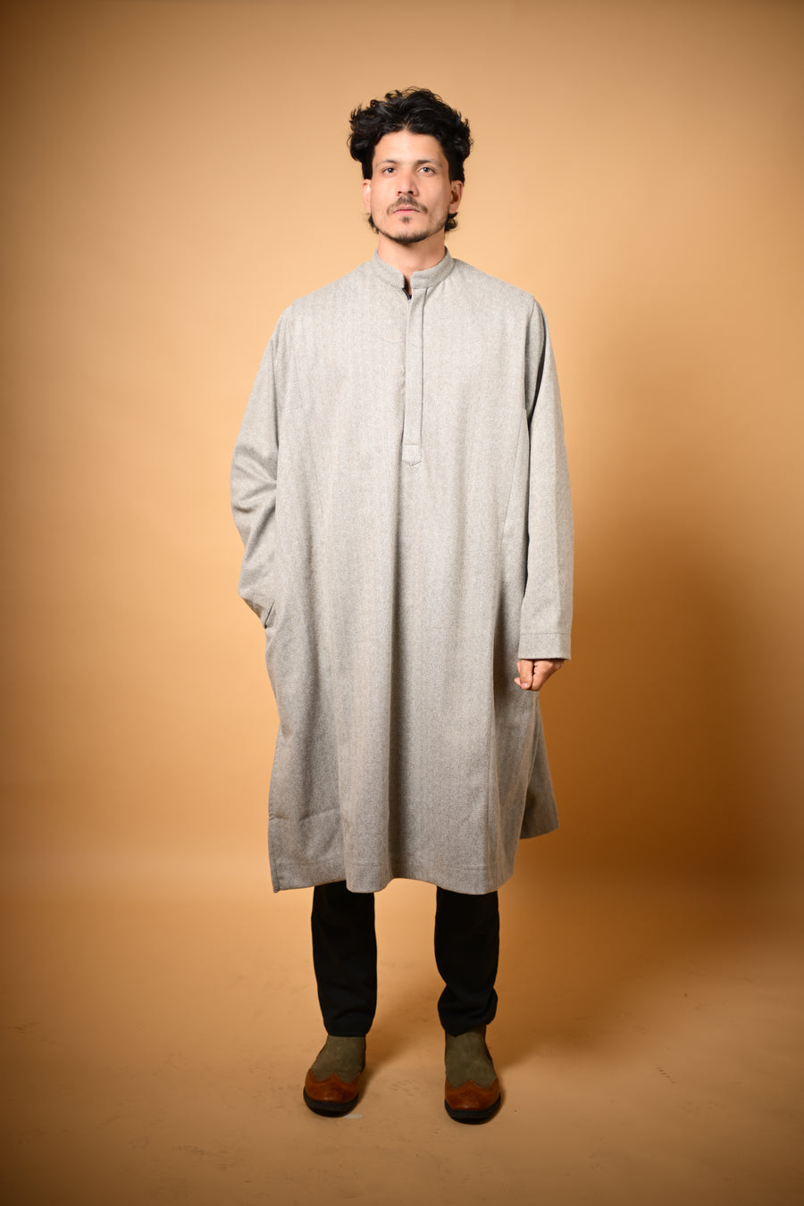 Light Olive Herringbone