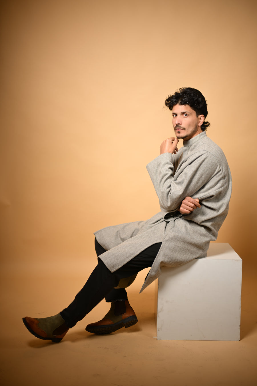 Light Olive Herringbone