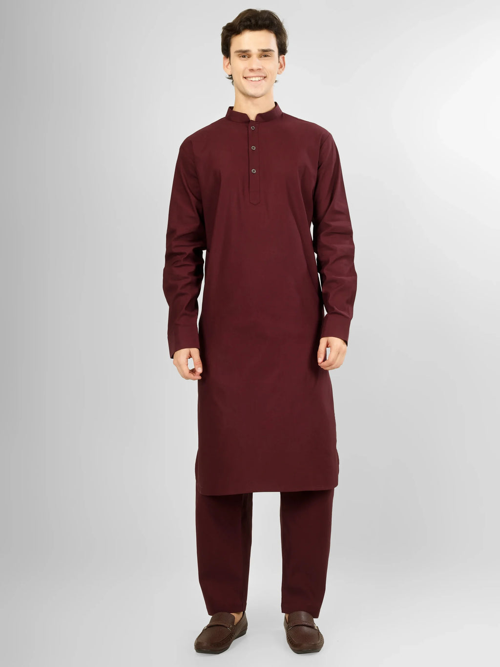 Elara Maroon Lycra Cotton Kameez Shalwar