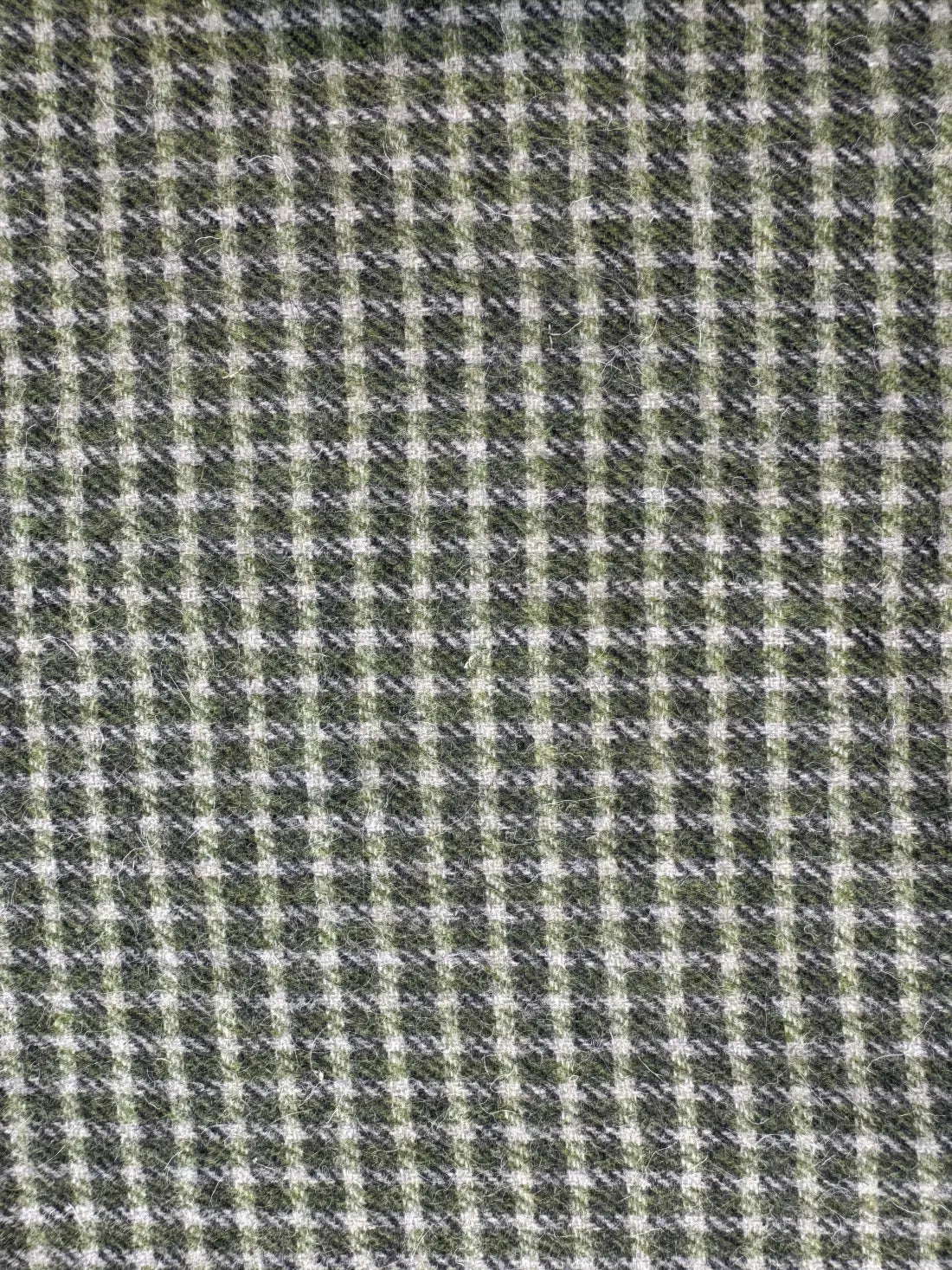 Garland Green Checkered Cashmere Merino Tweed