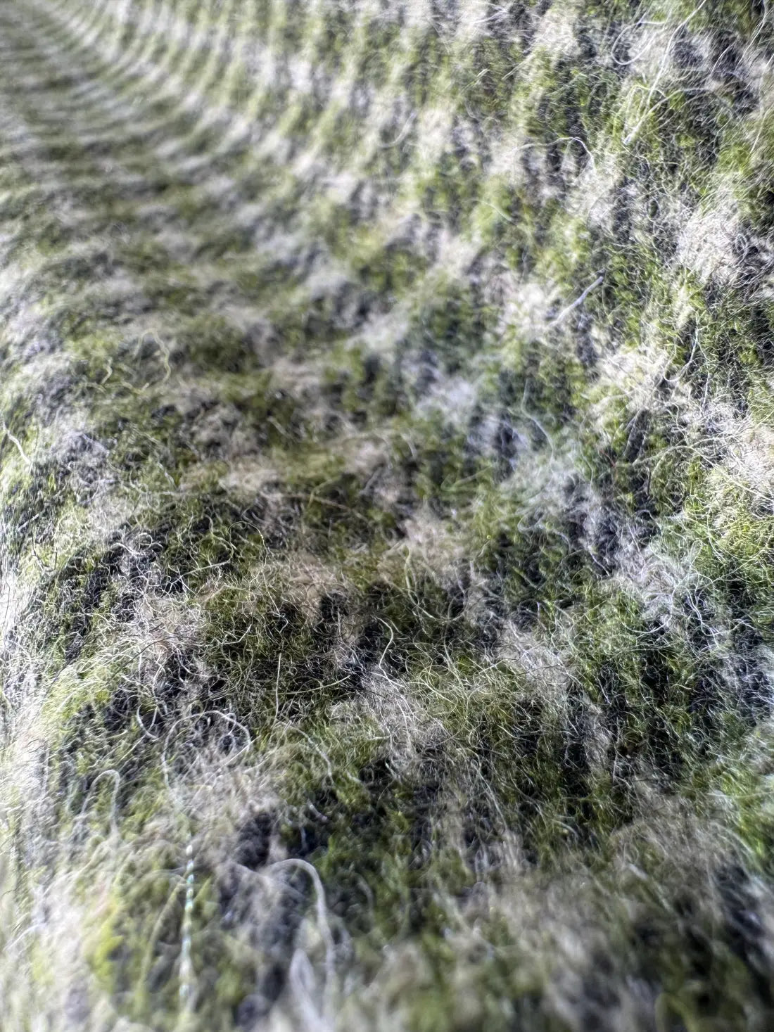 Garland Green Checkered Cashmere Merino Tweed