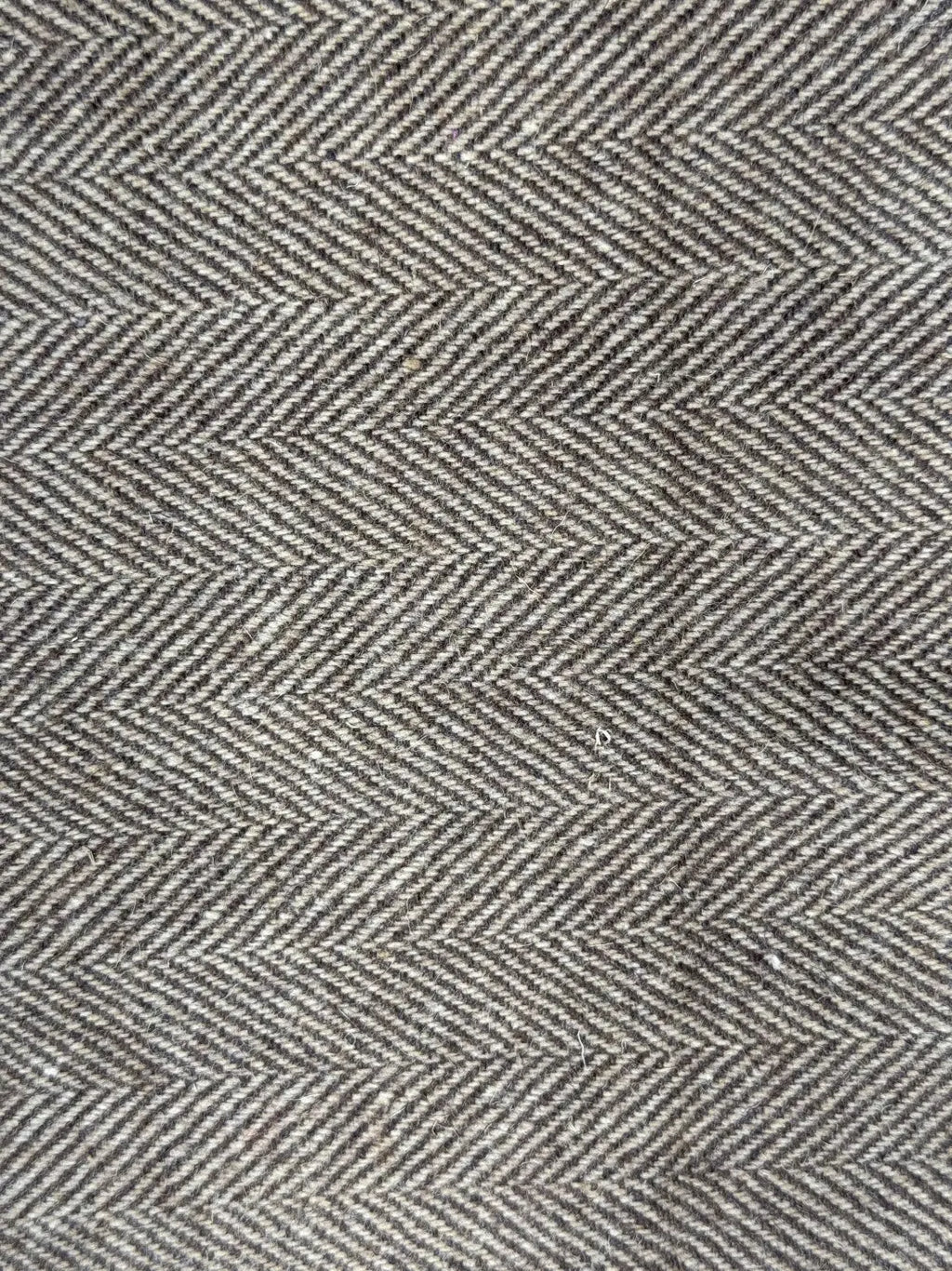 Brown Herringbone Cashmere Merino Tweed