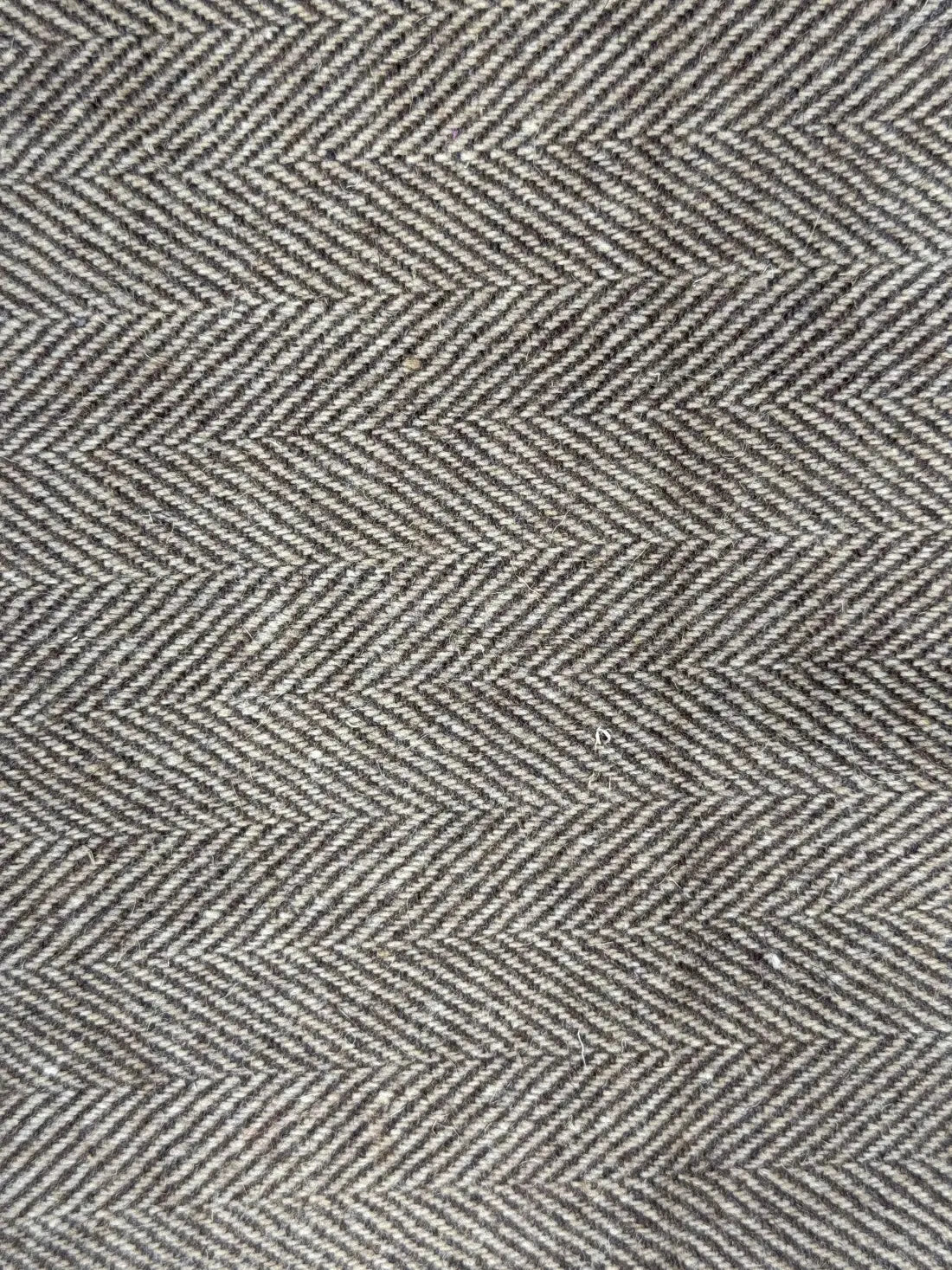 Brown Herringbone Cashmere Merino Tweed