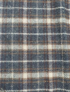 Smoky Horizon Plaid Checkered Cashmere Merino Tweed