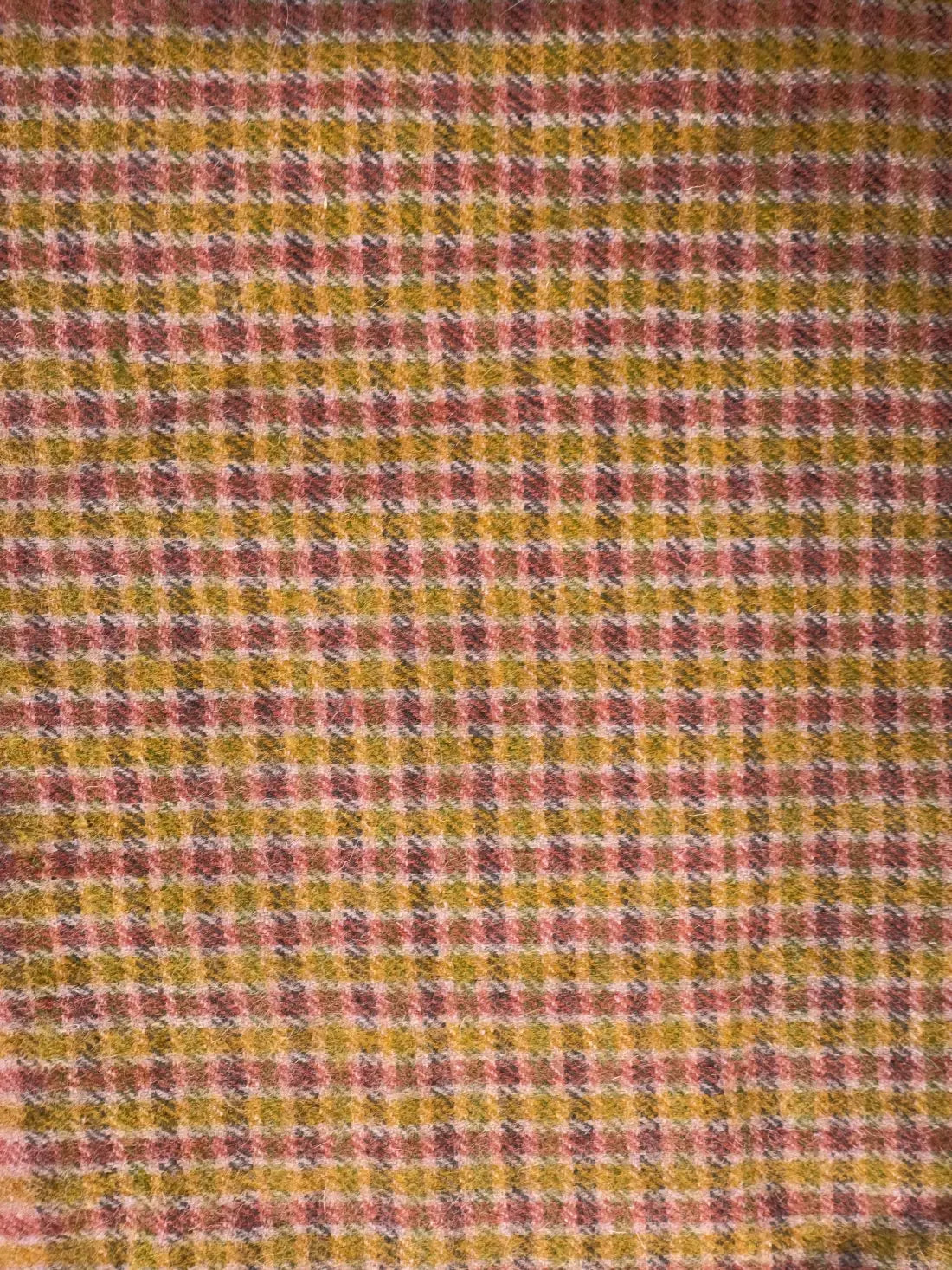 Sunset Plaid Cashmere Merino Tweed