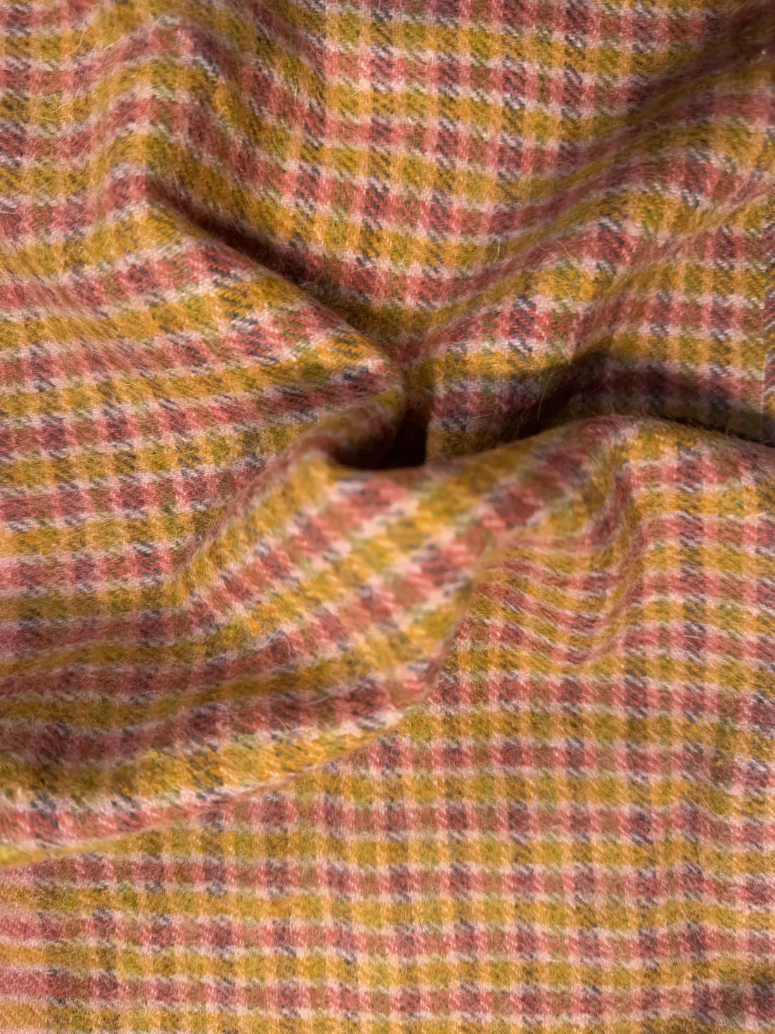 Sunset Plaid Cashmere Merino Tweed