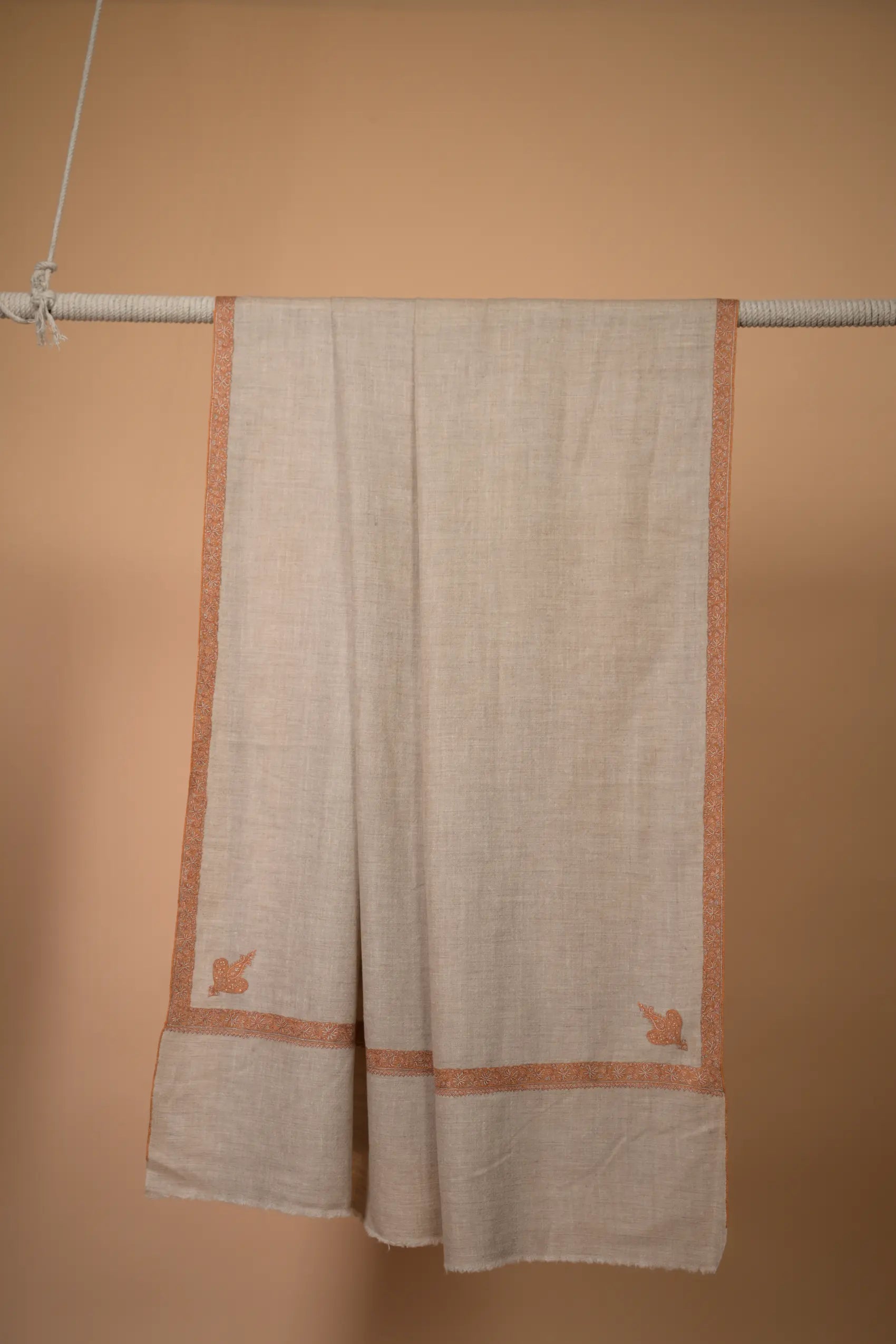 border embriodered pashmina shawl for women 