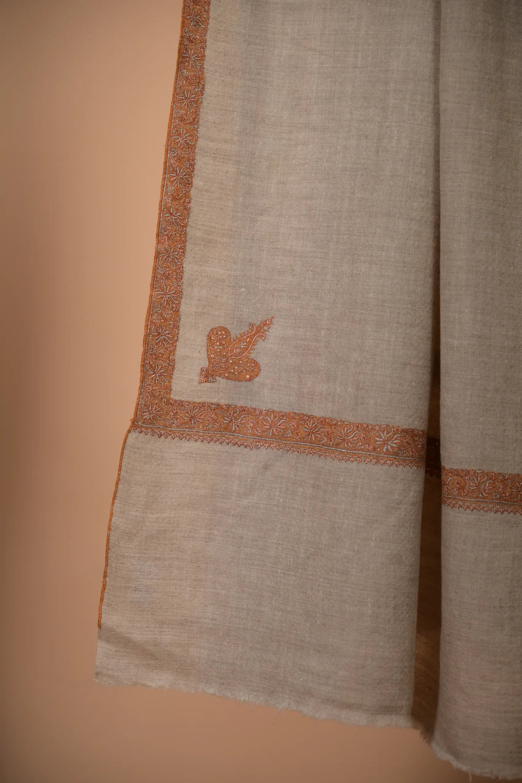 border embriodered pashmina shawl for women 