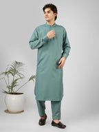 Rasheiq Aquamarine Kameez Shalwar