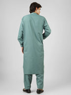 Rasheiq Aquamarine Kameez Shalwar