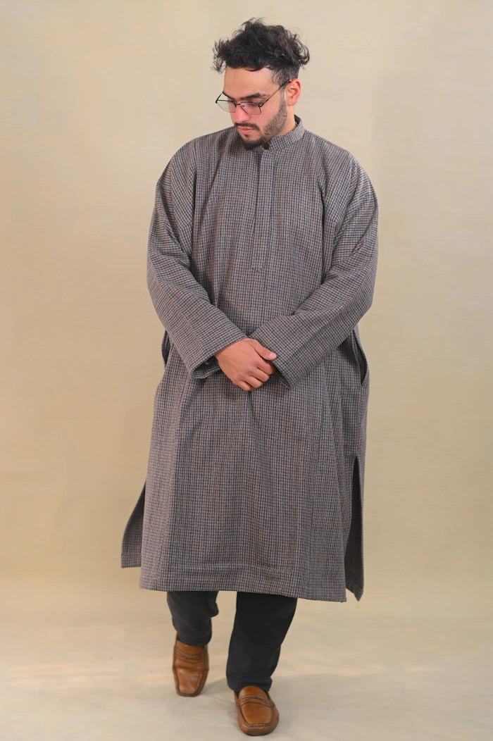 baraqah royal check pheran for men 