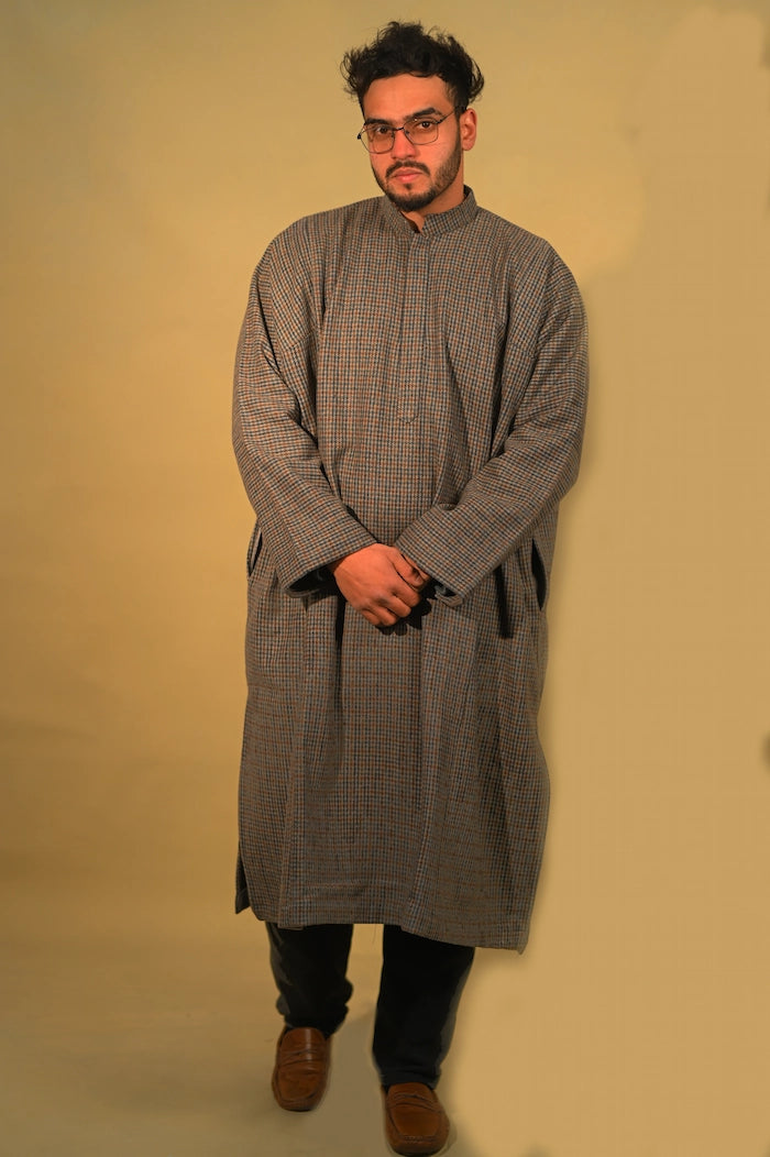 baraqah royal check pheran for men 