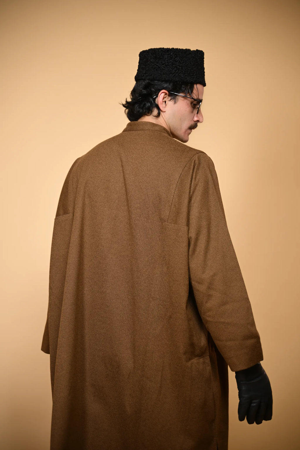 baraqah winter traditional rust lined  pheran for men 