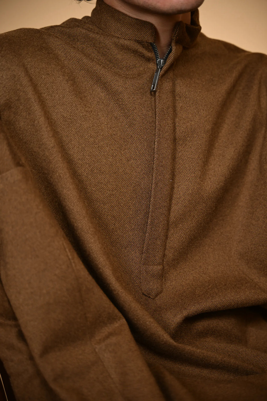 baraqah winter traditional rust lined  pheran for men 