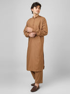 Rasheiq Savannah Brown Kameez Shalwar