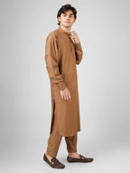 Rasheiq Savannah Brown Kameez Shalwar