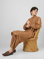Rasheiq Savannah Brown Kameez Shalwar