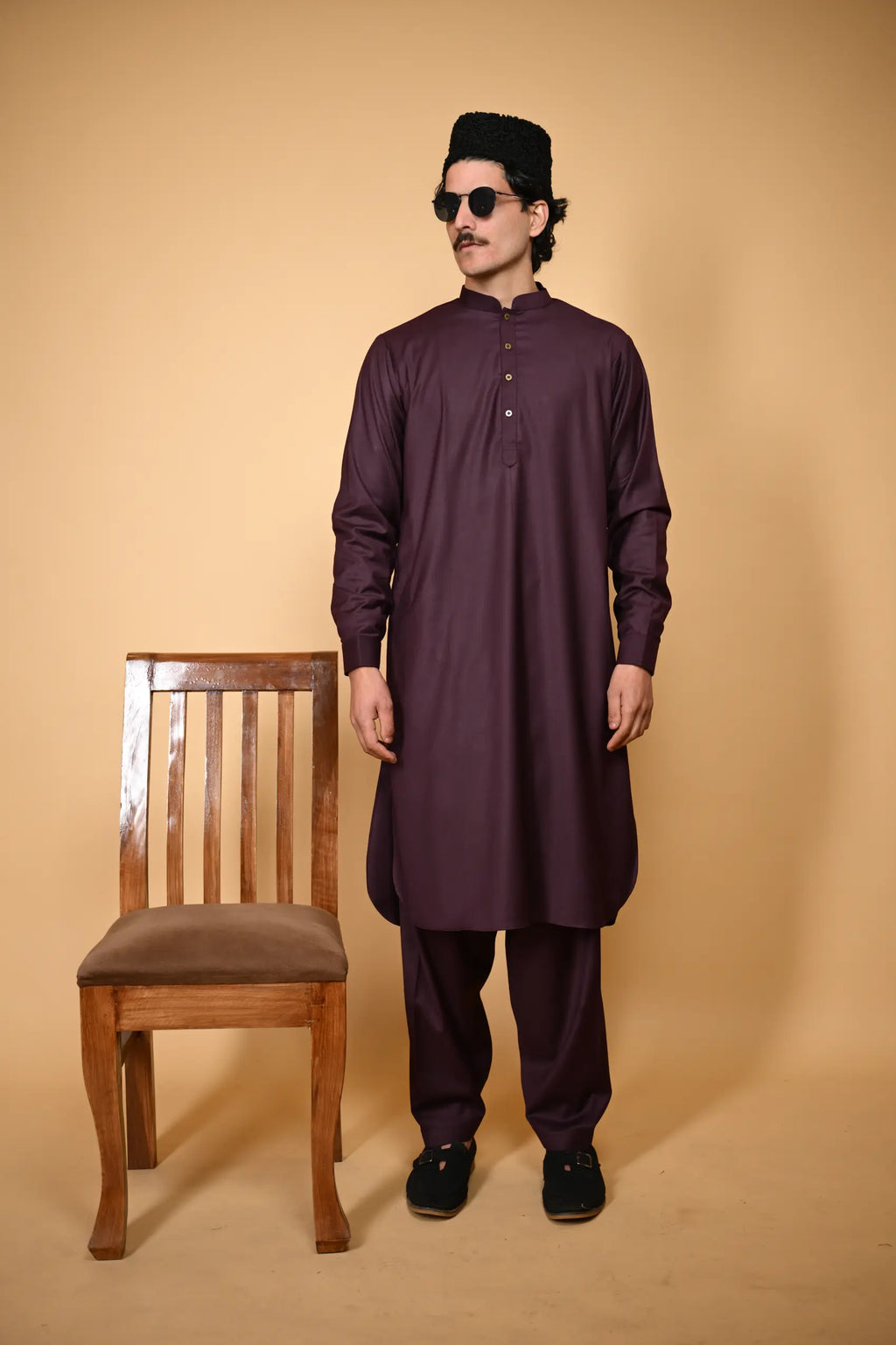 Tamtadu Shadow Plum Kameez Shalwar