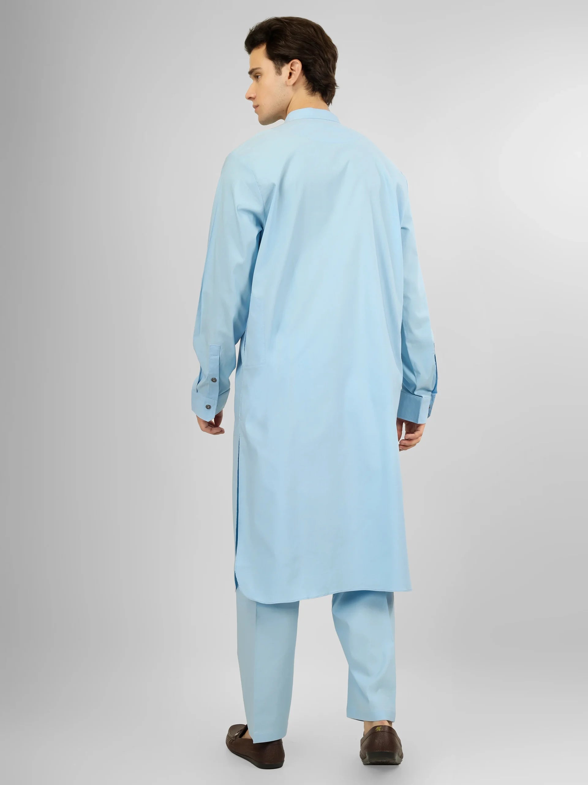 Elara Sky Blue Lycra Cotton Kameez Shalwar