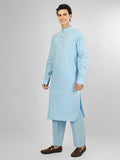 Elara Sky Blue Lycra Cotton Kameez Shalwar