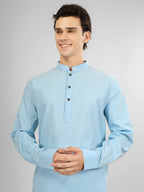Elara Sky Blue Lycra Cotton Kameez Shalwar