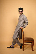 Tamtadu Smoky Slate Kameez Shalwar