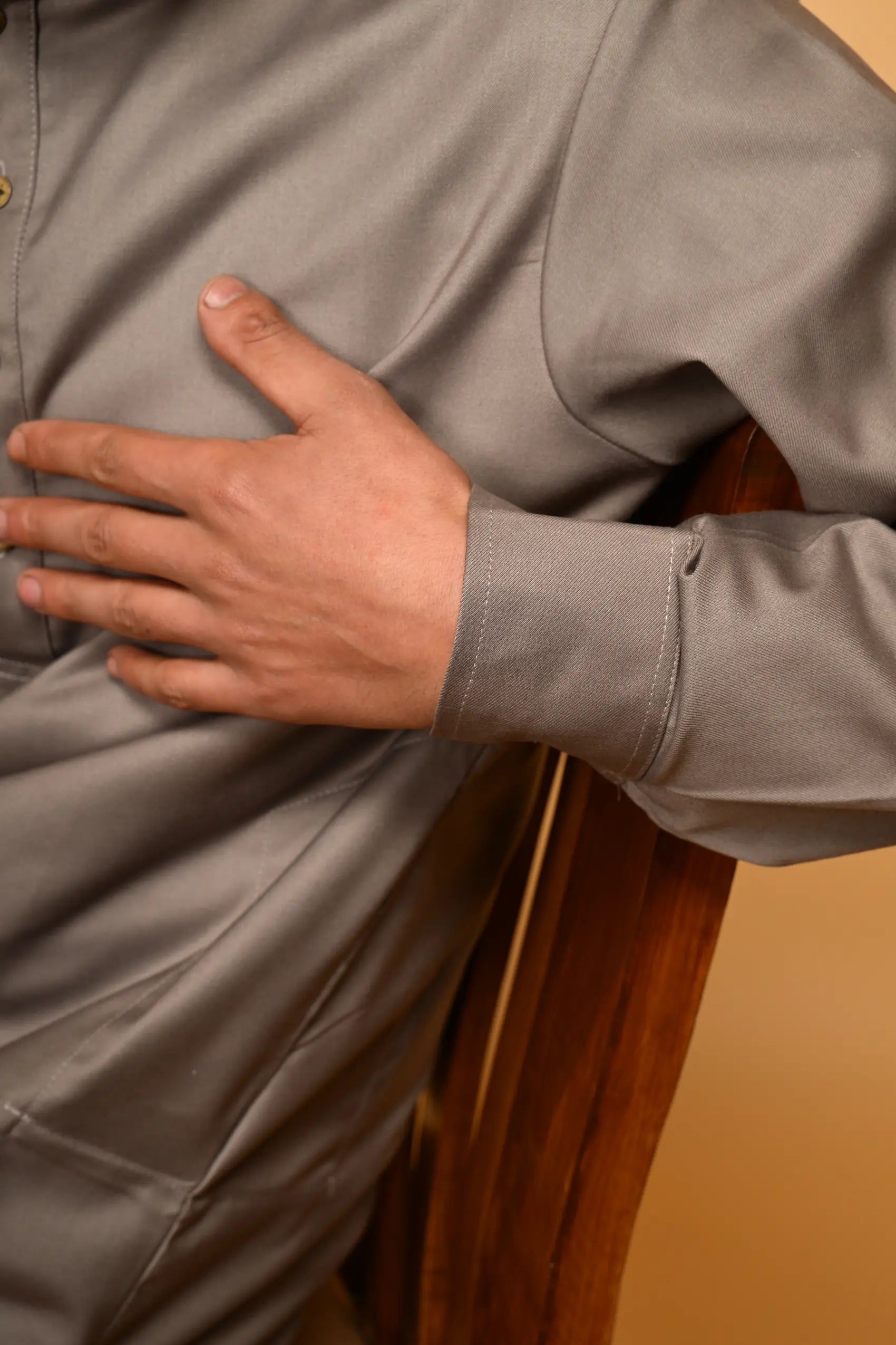 Tamtadu Smoky Slate Kameez Shalwar