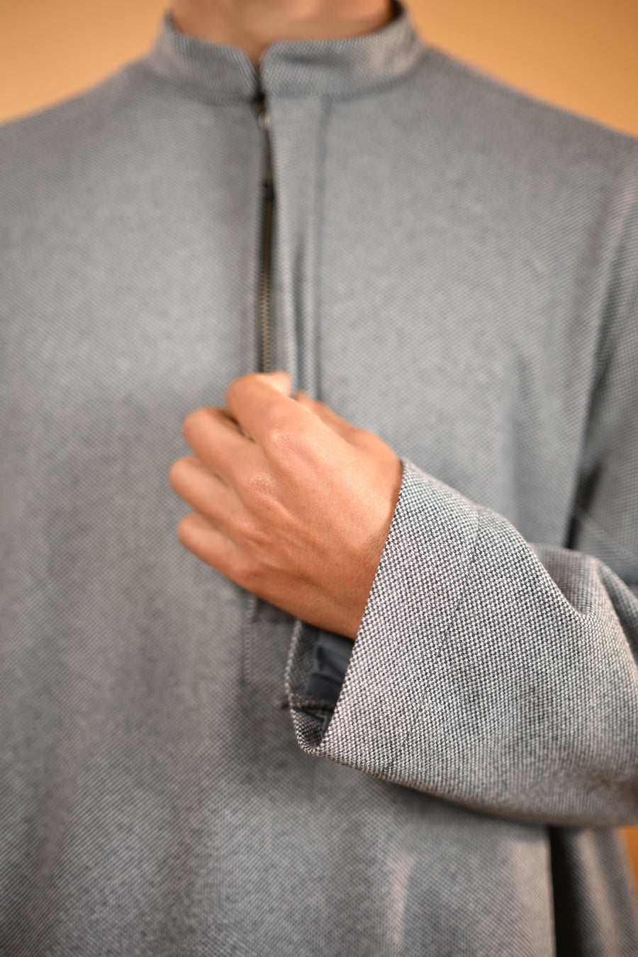 Steel Grey Dotted Pheran