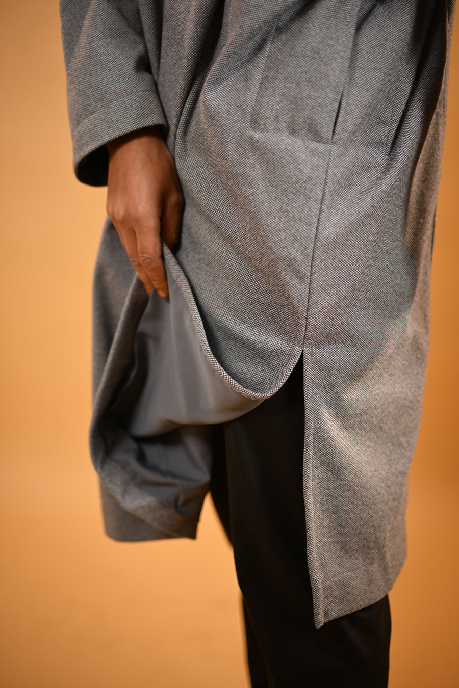 Steel Grey Dotted Pheran