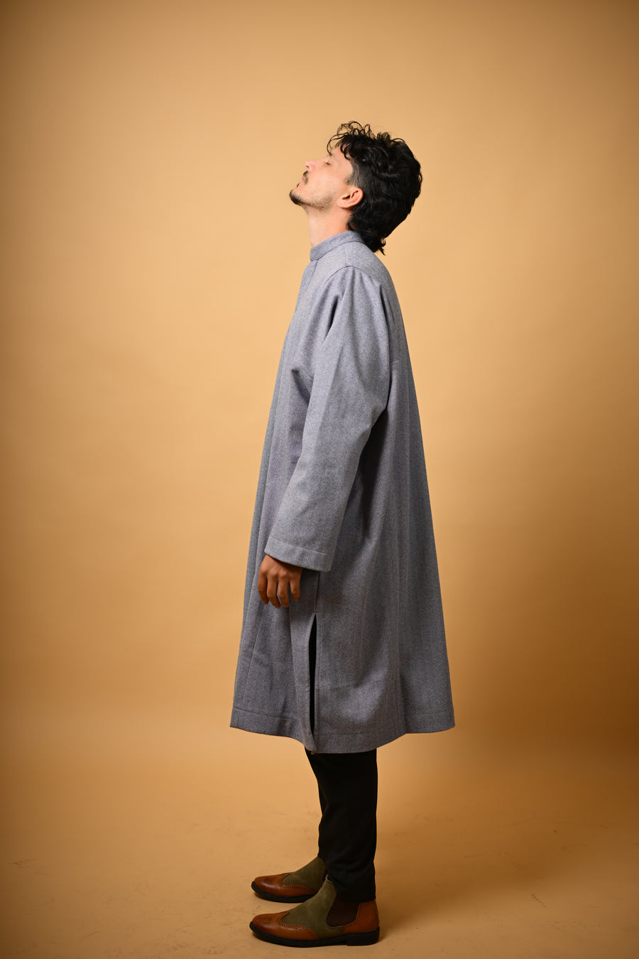 Steel Grey Herringbone Pheran