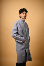 Steel Grey Herringbone Pheran