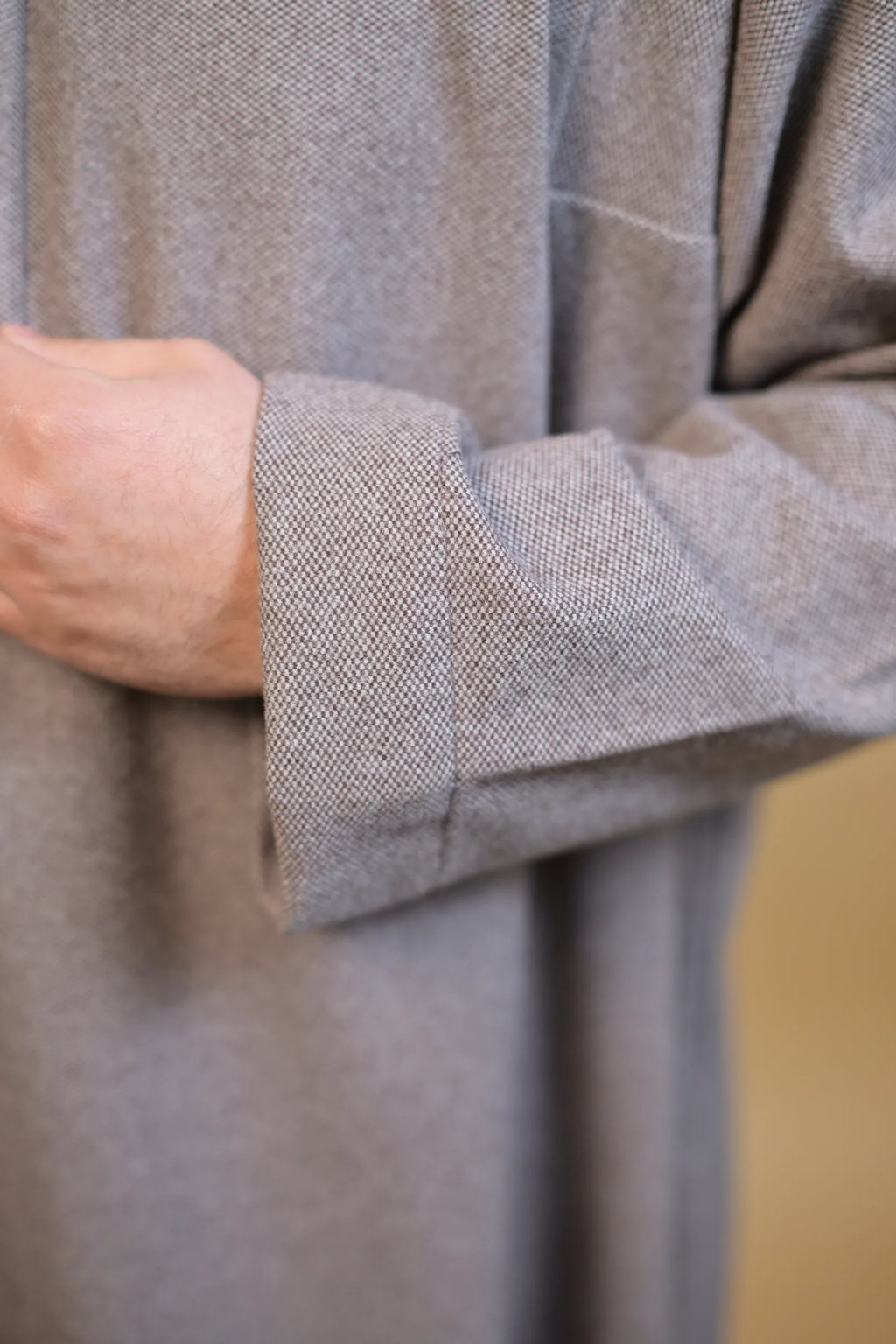 Light Brown Dotted Kashmiri Pheran