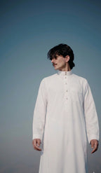 baraqah white thobe for men 