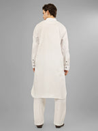 Elara White Lycra Cotton Kameez Shalwar
