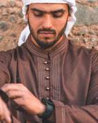 men chocolate color summer kurta pajama 