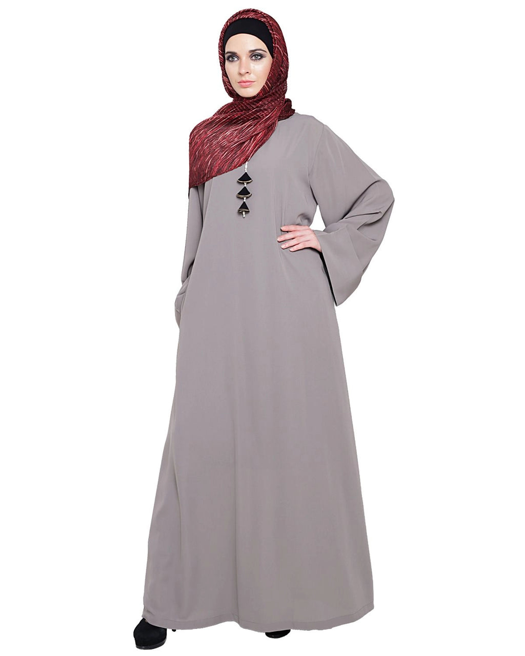 Classy Tapa Grey Abaya