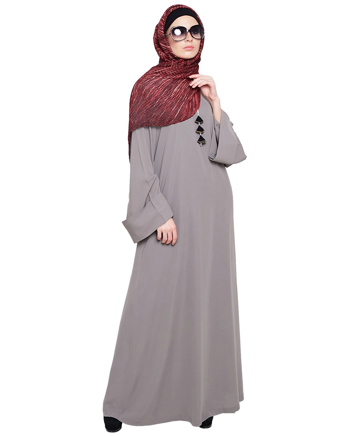 Classy Tapa Grey Abaya