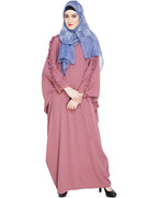 baraqah female pink color modest fashion abaya dress for women 