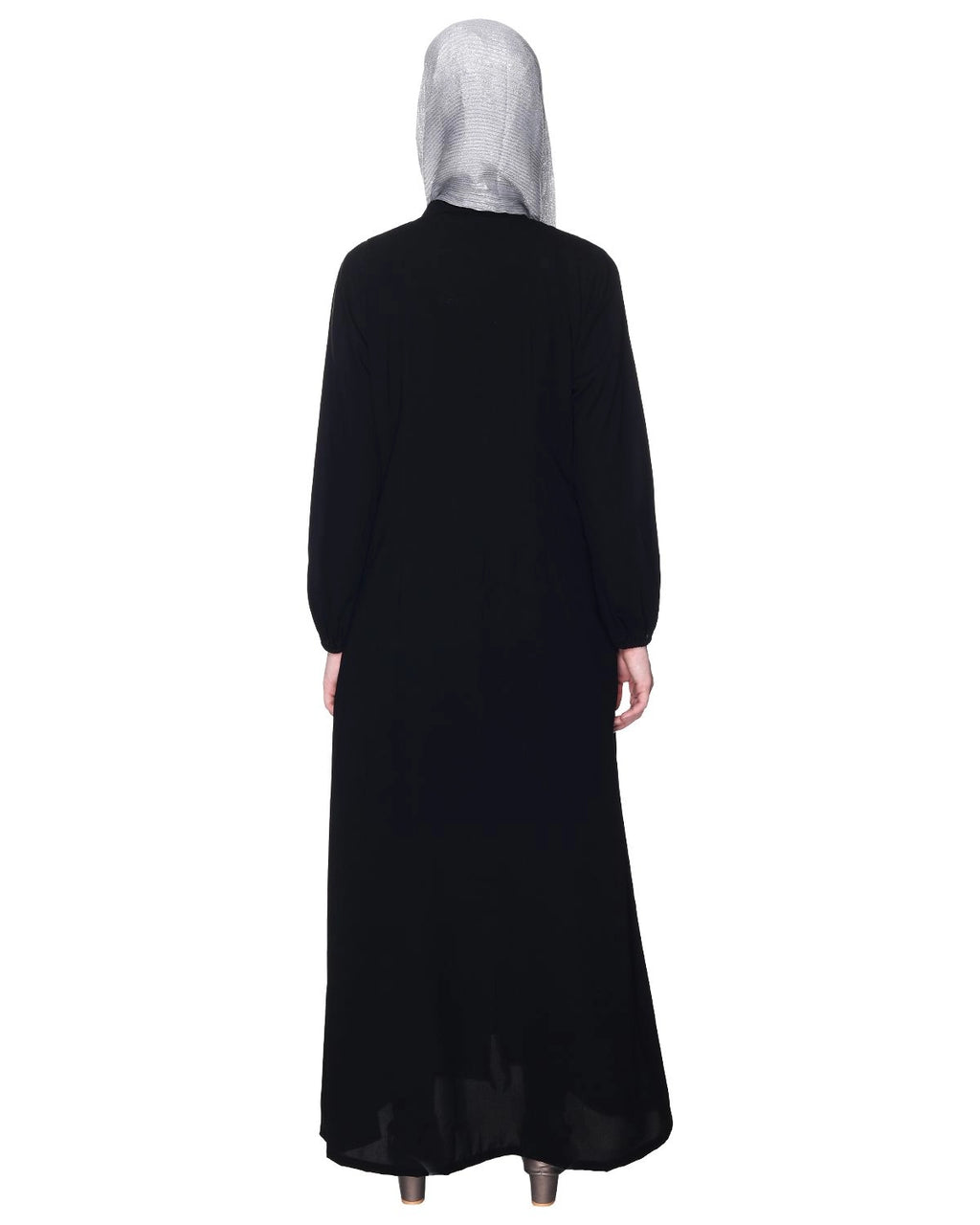 baraqah female black color modest fashion abaya for women