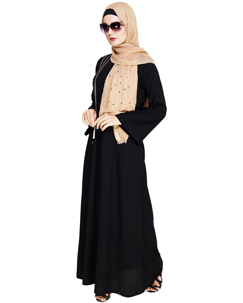 Elegant Black Embroidered Abaya