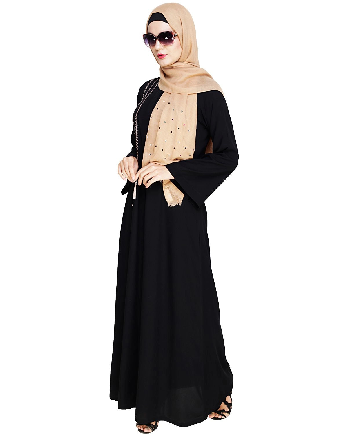 Elegant Black Embroidered Abaya