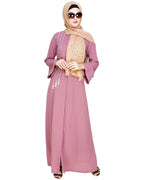 baraqah female pink color modest fashion abaya  for women 