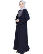 baraqah female blue color modest fashion abaya for women