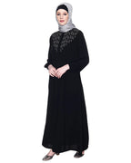 baraqah female black color modest fashion abaya for women