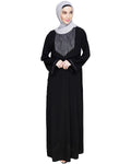 Embroidered Black Dubai Style Abaya