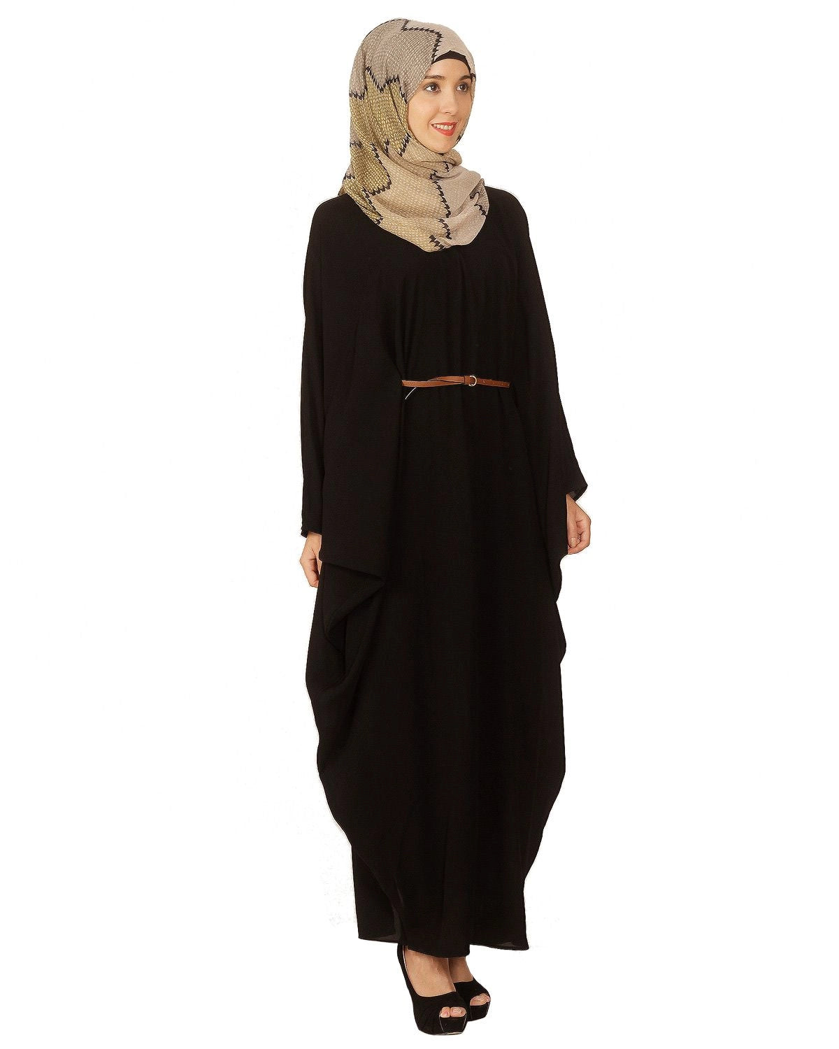 Black Kaftan Maxi Tunic