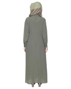 Subtle Mint Laced Dress Abaya