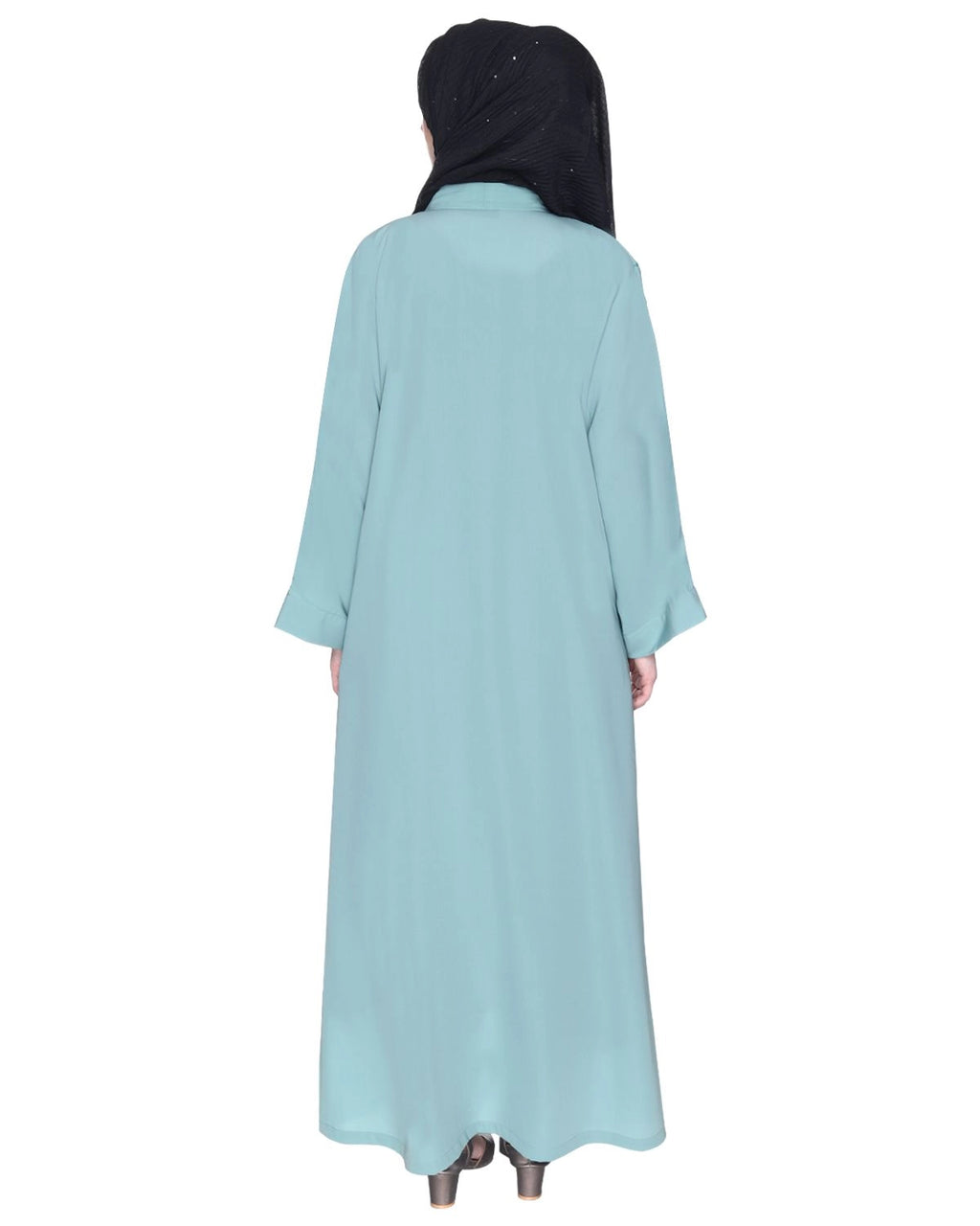 baraqah female sky blue color modest fashion abaya for women